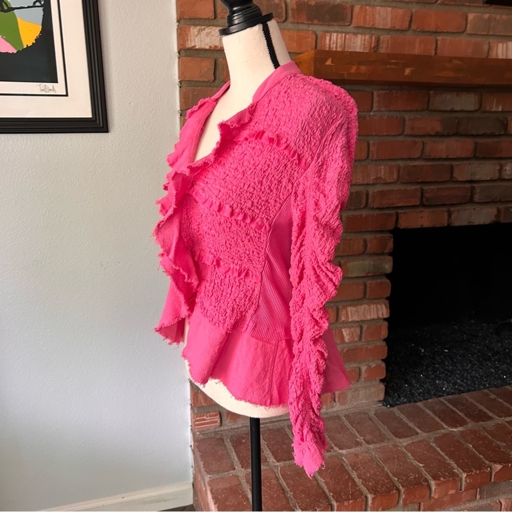 Free People Demi Ruffle Jacket in Pink Sz XS - Picture 8 of 12